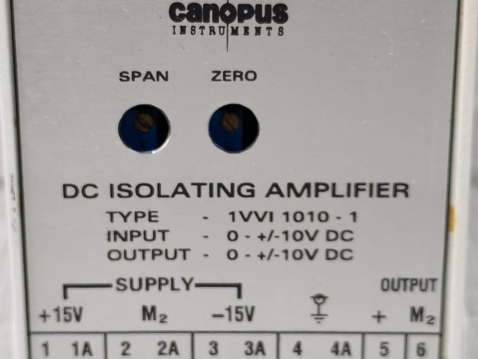 CANOPUS INSTRUMENTS 1VVI 1010-1 CANOPUS INSTRUMENTS 1VVI 1010-1 DC ISOLATING AMPLIFIER 2