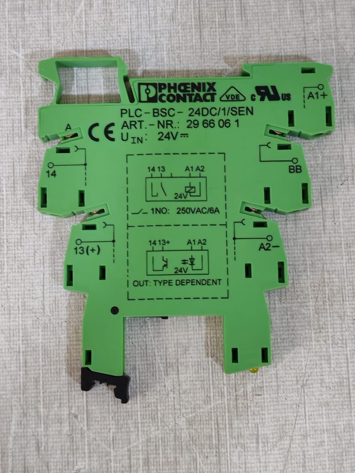 Phoenix Contact 2966061 PHOENIX CONTACT PLC-BSC-24DC/1/SEN INTERFACE RELAY 2966061 2
