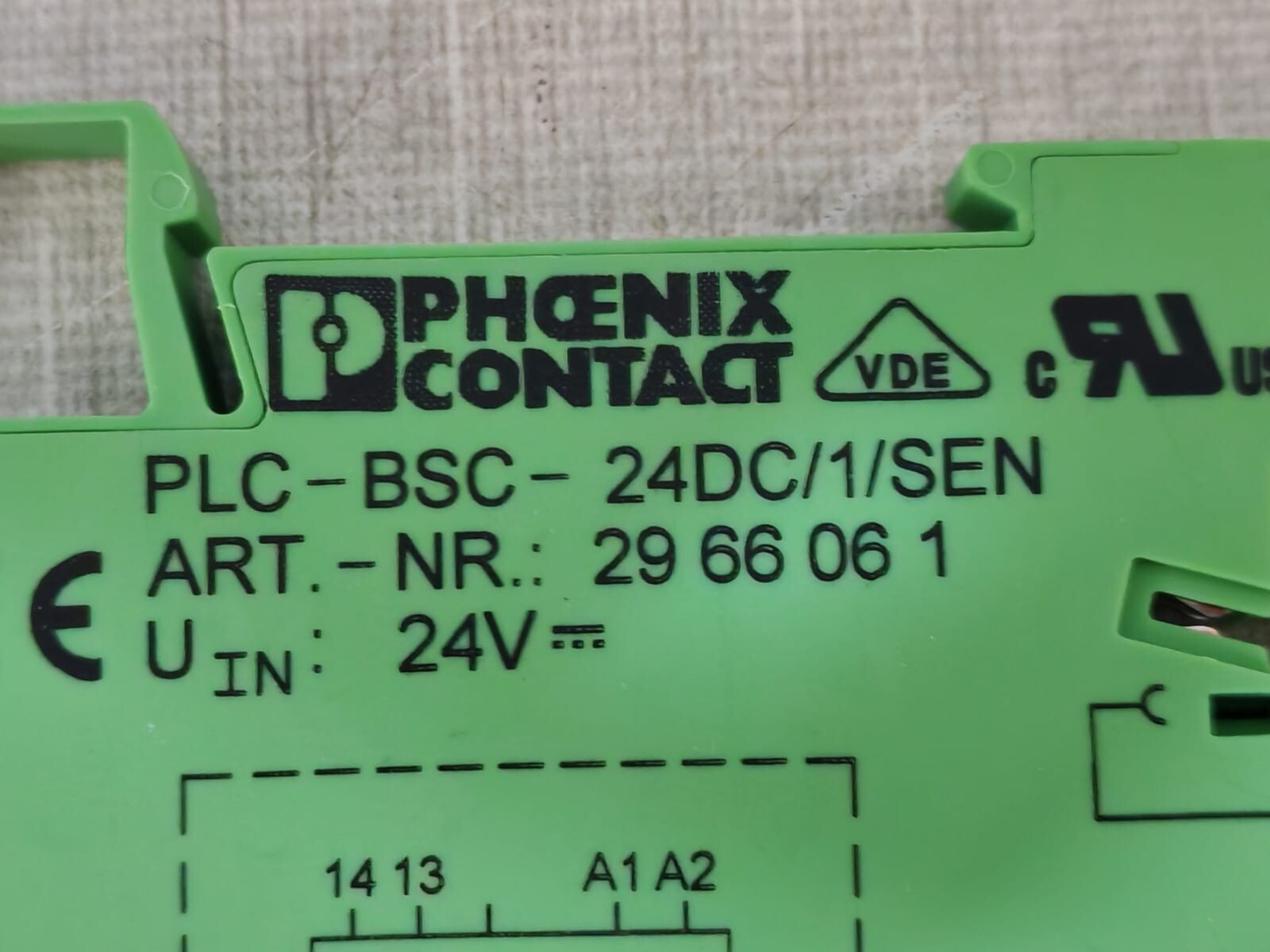 Phoenix Contact 2966061 PHOENIX CONTACT PLC-BSC-24DC/1/SEN INTERFACE RELAY 2966061 3
