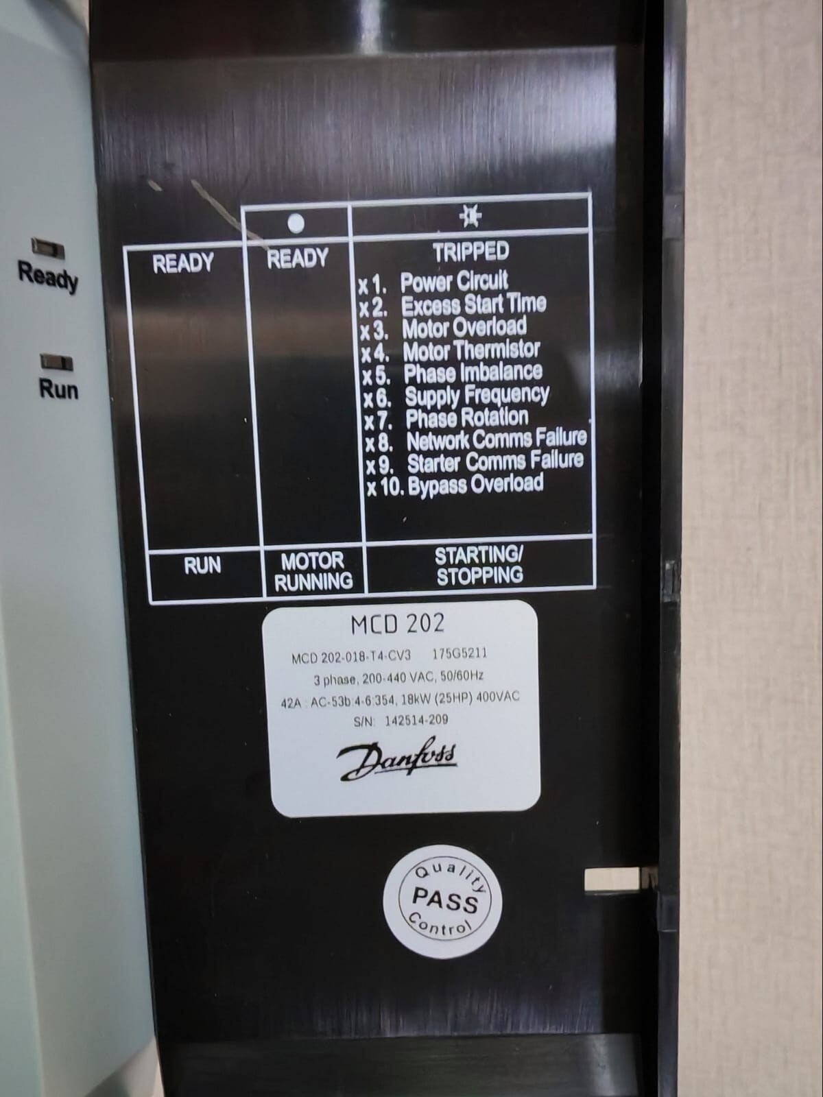 Danfoss 175G5211 Danfoss MCD 202-018-T4-CV3 VLT Soft Starter 175G5211 4