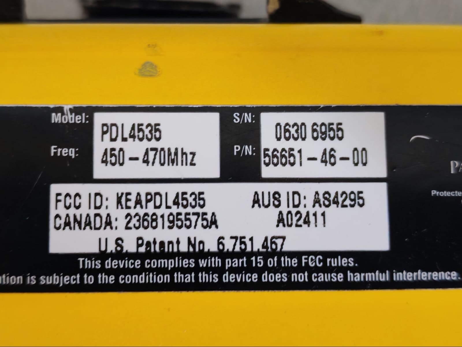 Trimble PDL4535 TRIMBLE HPB450 PDL4535 POSITIONING DATA LINK 5