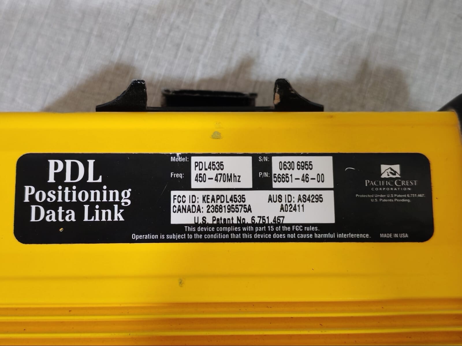 Trimble PDL4535 TRIMBLE HPB450 PDL4535 POSITIONING DATA LINK 6