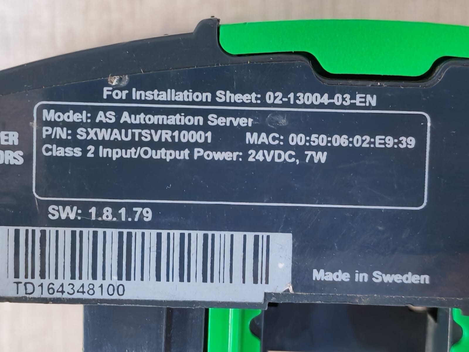 Schneider Electric SXWAUTSVR10001 Schneider Electric AS Automation Server P/n: SXWAUTSVR10001 without Base 3