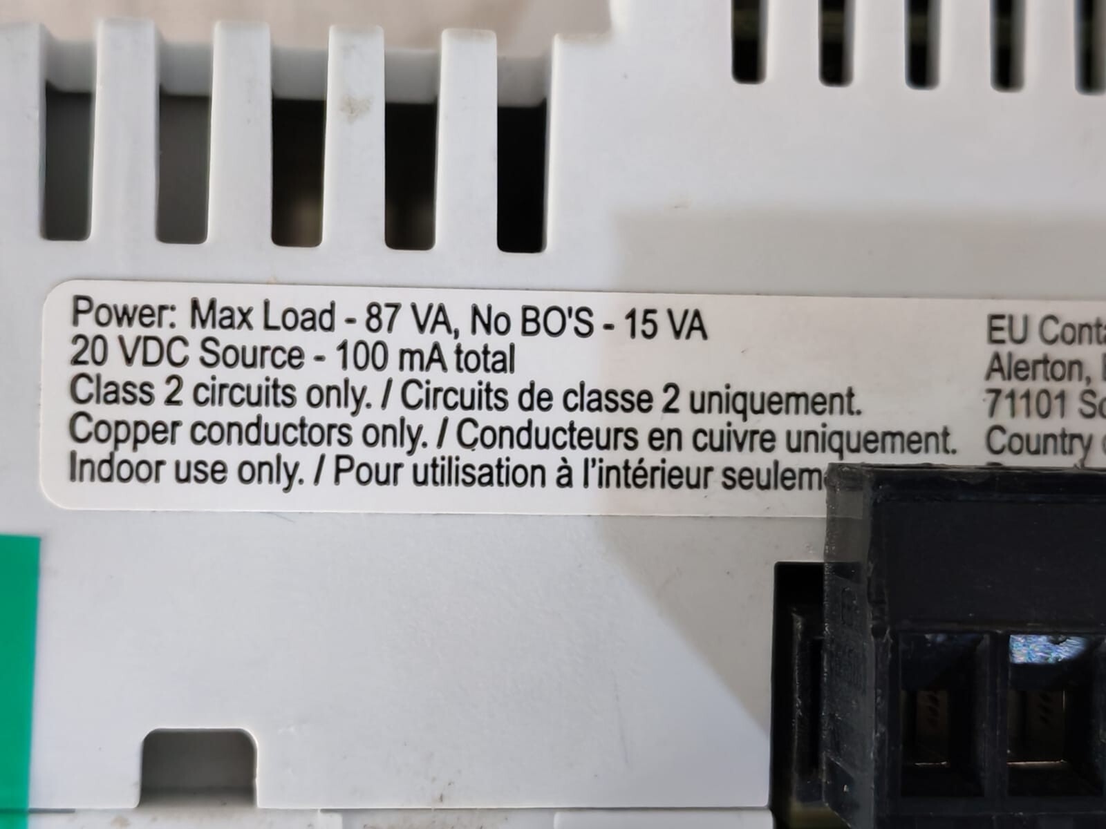 Alerton VXIO-322-HOA Alerton VXIO 322 HOA VXIO 322 HOA Bacnet Programmable I/O Expansion Module 9
