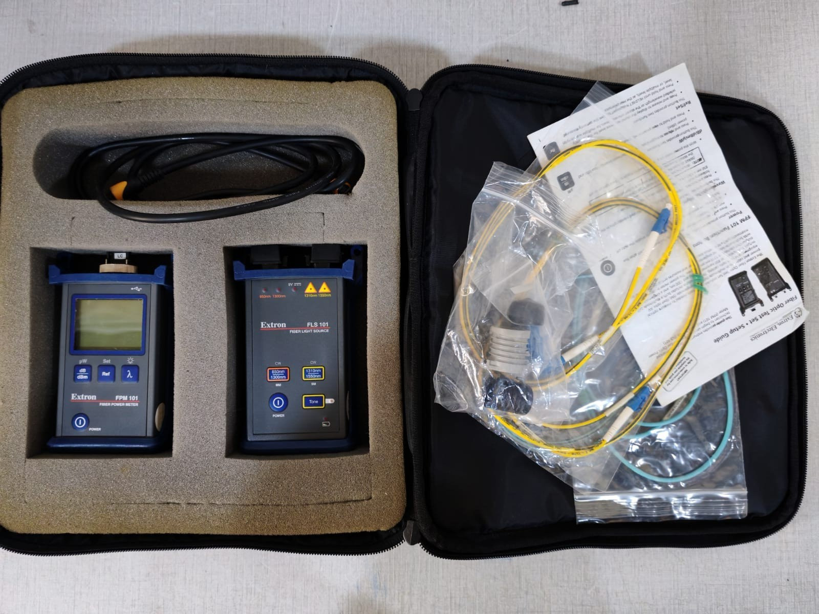 EXTRON EXS4-00-0001PR EXM4-02-0001PR EXTRON FLS 101 Fiber Light Source AND FPM 101 Fiber Power Meter 2