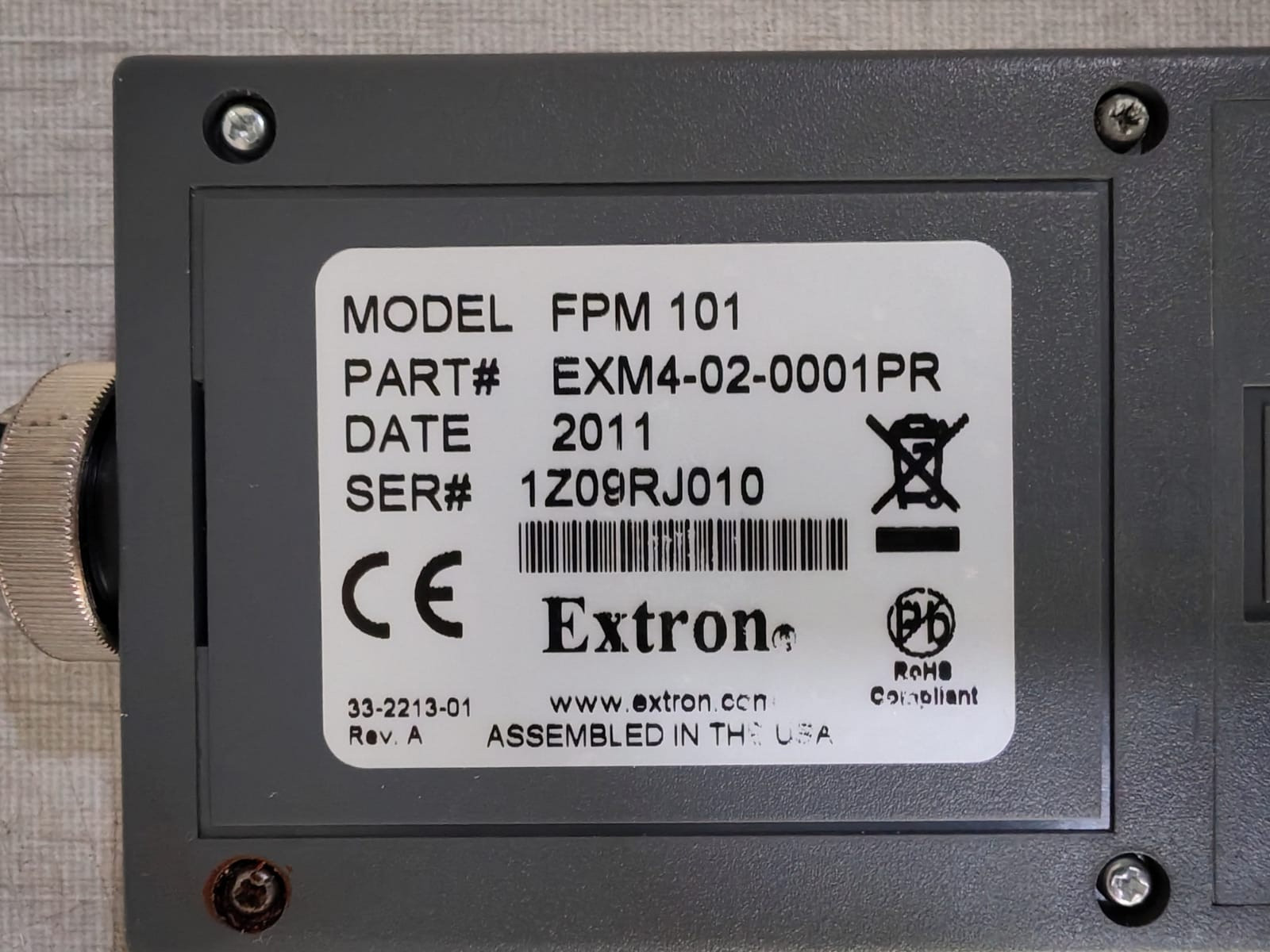 EXTRON EXS4-00-0001PR EXM4-02-0001PR EXTRON FLS 101 Fiber Light Source AND FPM 101 Fiber Power Meter 6