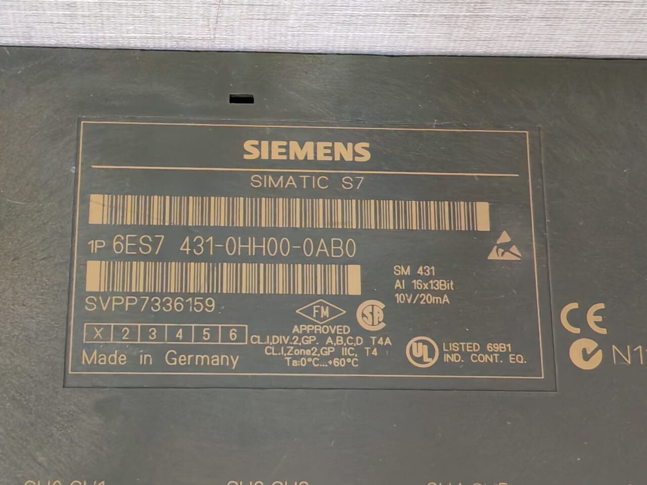 Siemens 6ES7 431-0HH00-0AB0 SIEMENS SIMATIC S7 6ES7 431-0HH00-0AB0 PLC Module 2