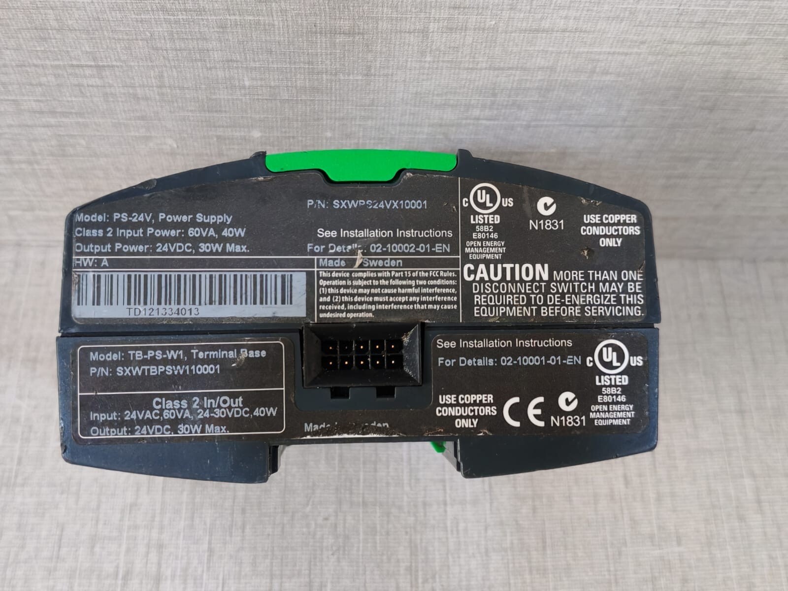 Schneider Electric SXWPS24VX10001 Schneider Electric PS-24V Power Supply P/n: SXWPS24VX10001 with Base 7