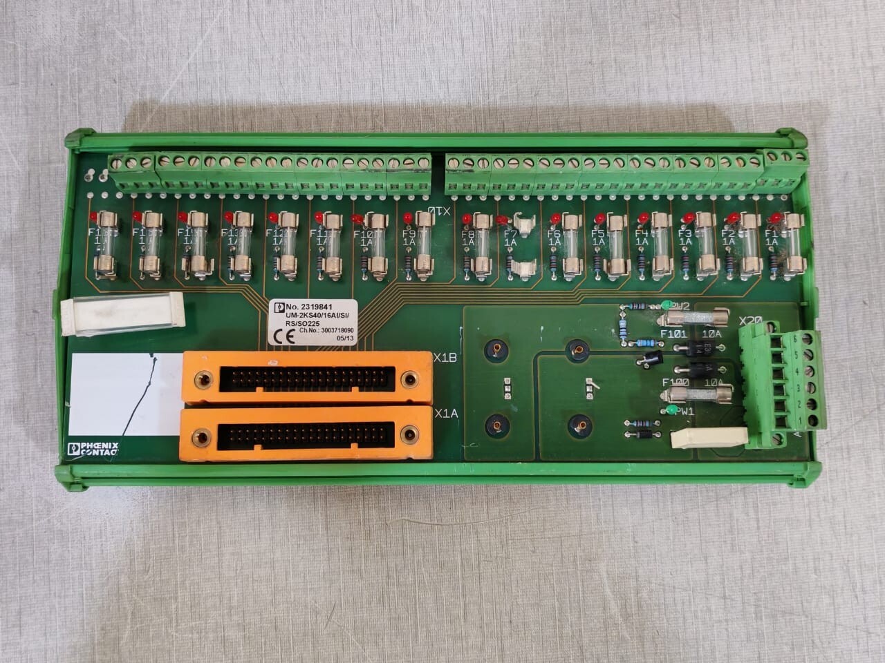 Phoenix Contact UM-2KS40/16AI/SI/RS/SO225 PHOENIX CONTACT UM-2KS40/16AI/SI/RS/SO225 SERIES INPUT MODULE PCB-missing part 3