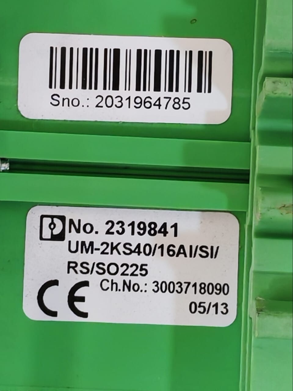 Phoenix Contact UM-2KS40/16AI/SI/RS/SO225 PHOENIX CONTACT UM-2KS40/16AI/SI/RS/SO225 SERIES INPUT MODULE PCB-missing part 10