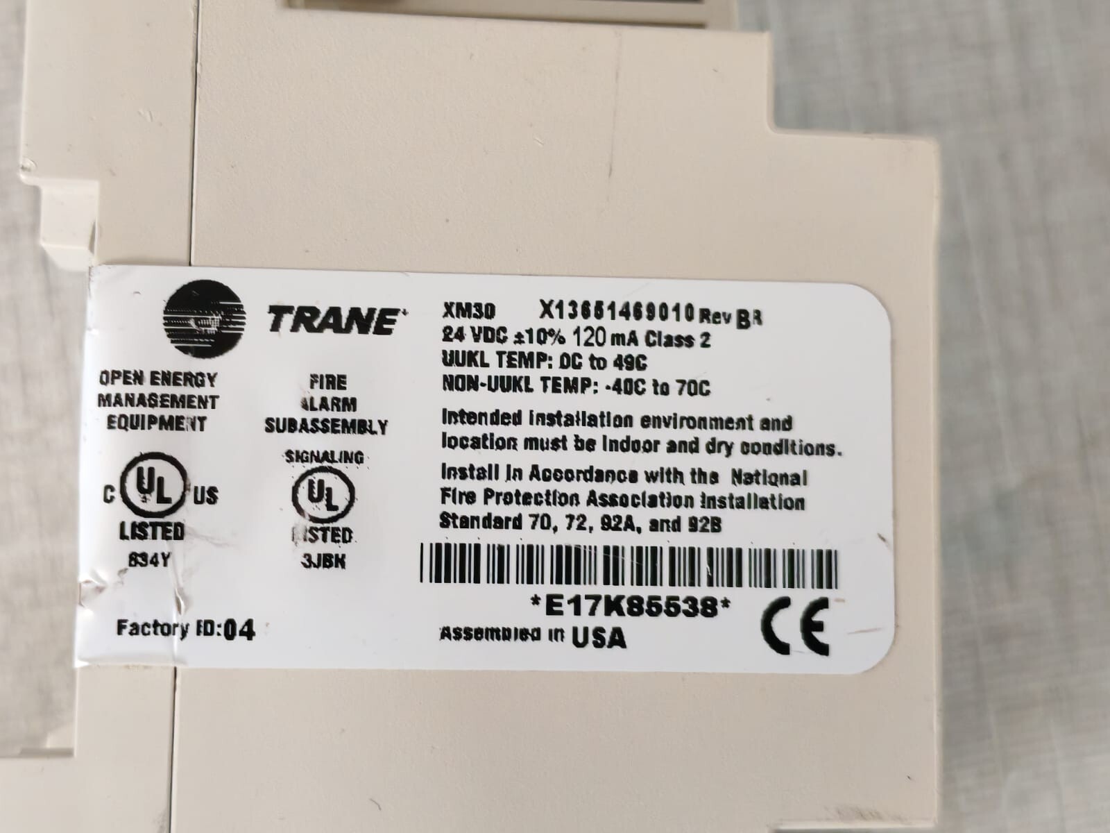 Trane X13651469010 TRANE X13651469010 EXPANSION MODULE XM30 5