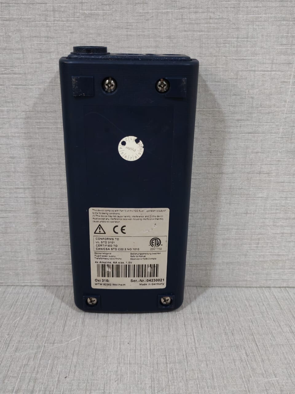 WTW OXI315I WTW Oxi 315i Handheld Oxygen Meter 9