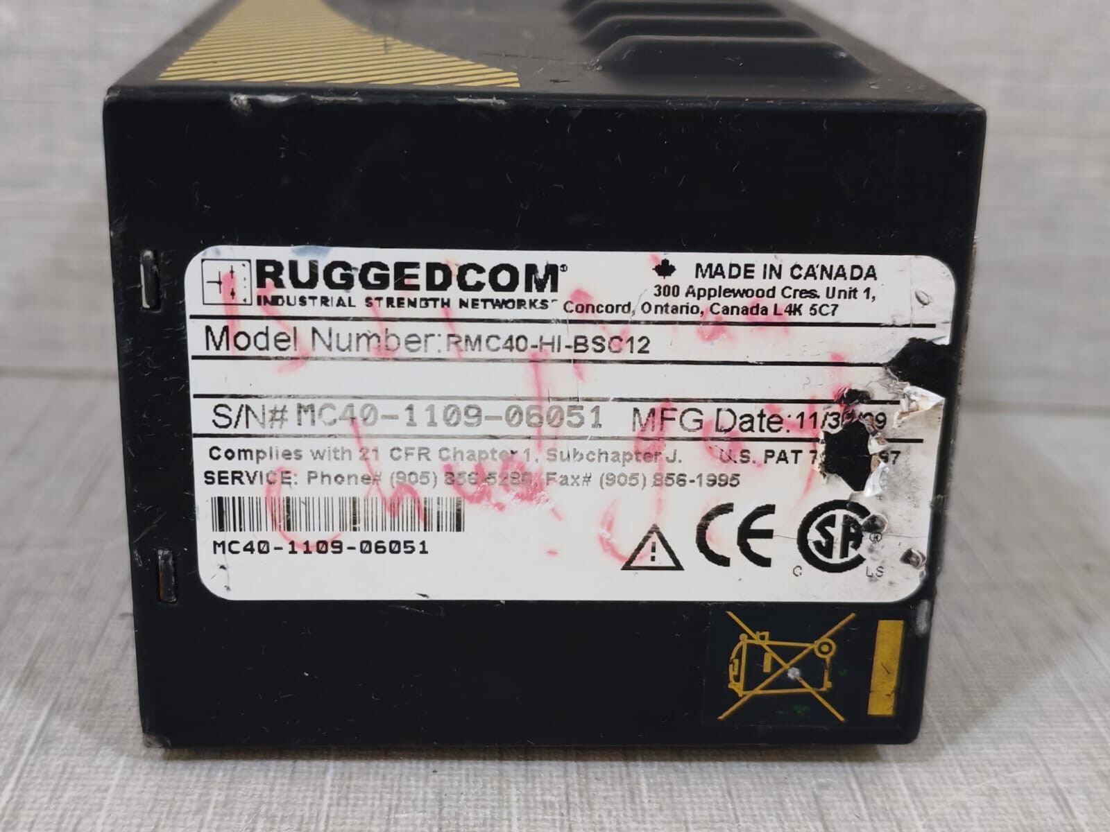 Ruggedcom RMC40-HI-BSC12 Ruggedcom RMC40-HI-BSC12 Ethernet Switch and Media Converter 5