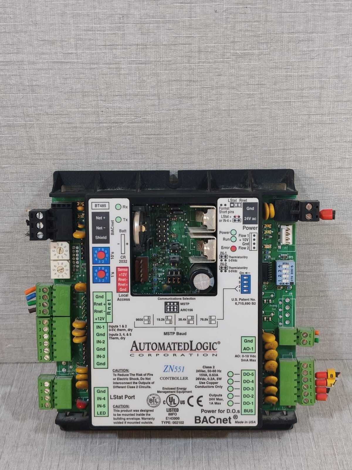 BACnet AUTOMATEDLOGIC ZN551 CONTROLLER MODULE REV 13