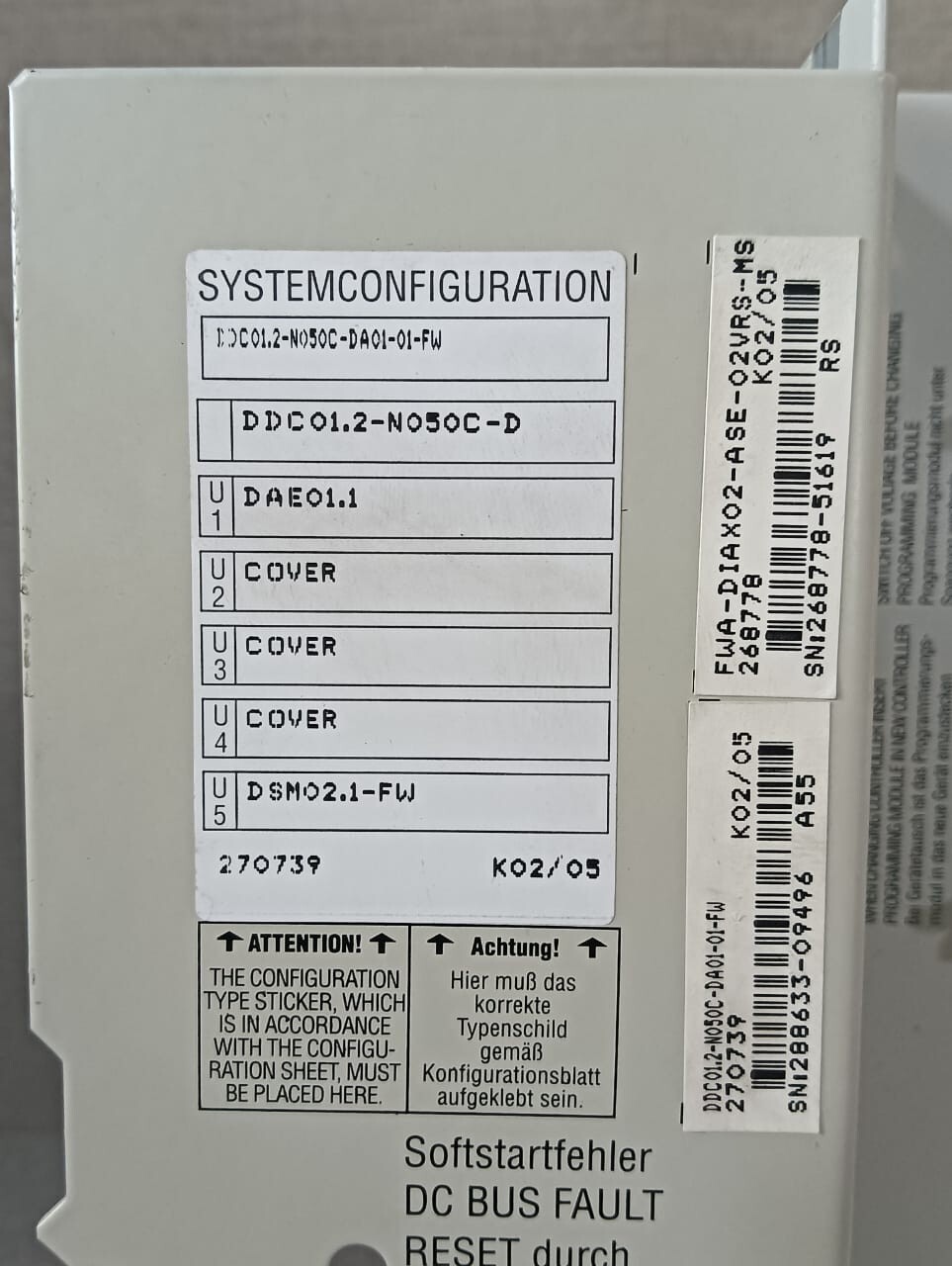 Rexroth DDC01.2-N050C-DA01-01-FW REXROTH / INDRAMAT DDC01.2-N050C-DA01-01-FW AC SERVO COMPACT CONTROLLER 2