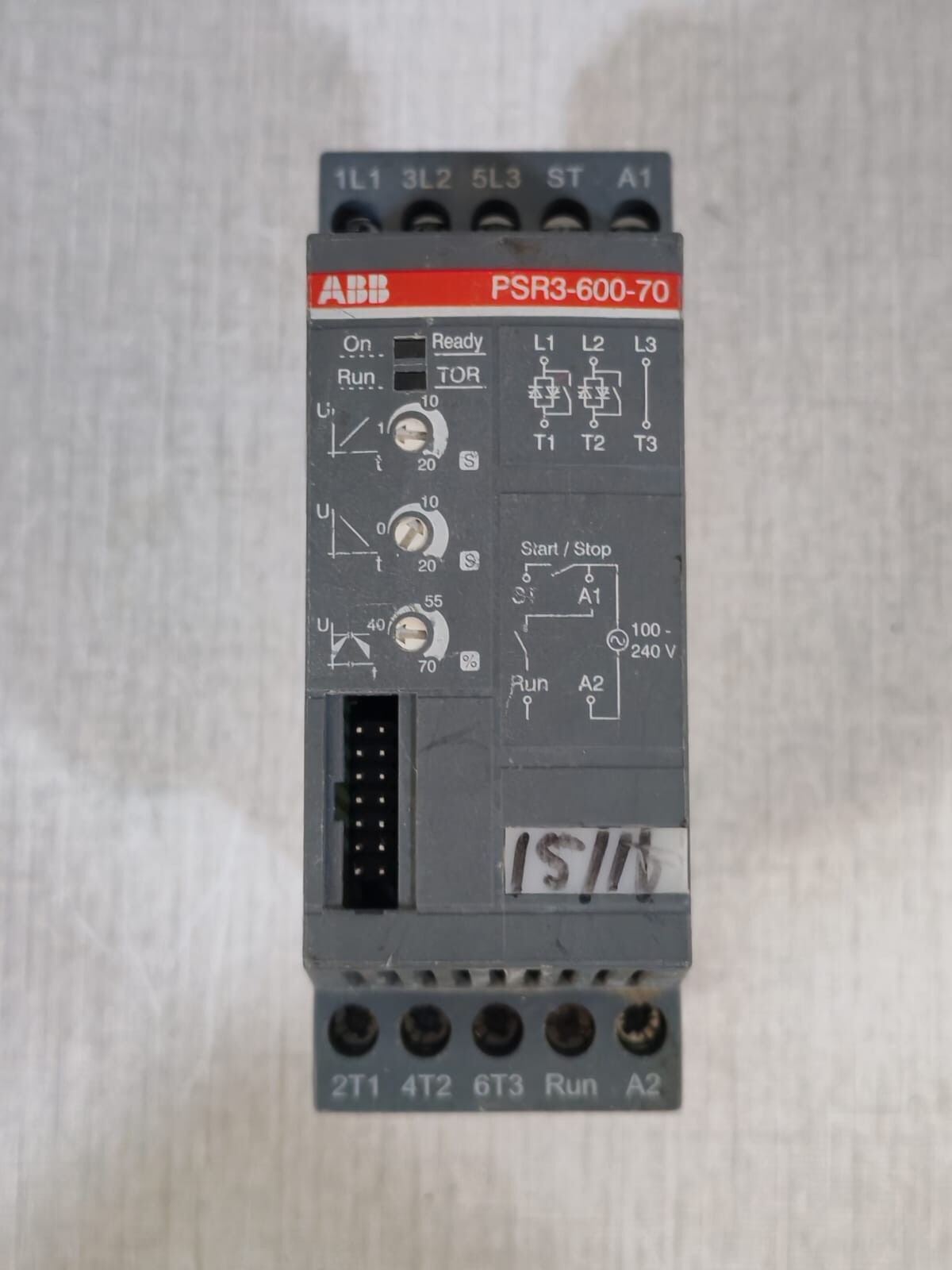 ABB PSR3-600-70 SOFT STARTER 1SFA896103R7000-WITH DAMAGED/BROKEN PART