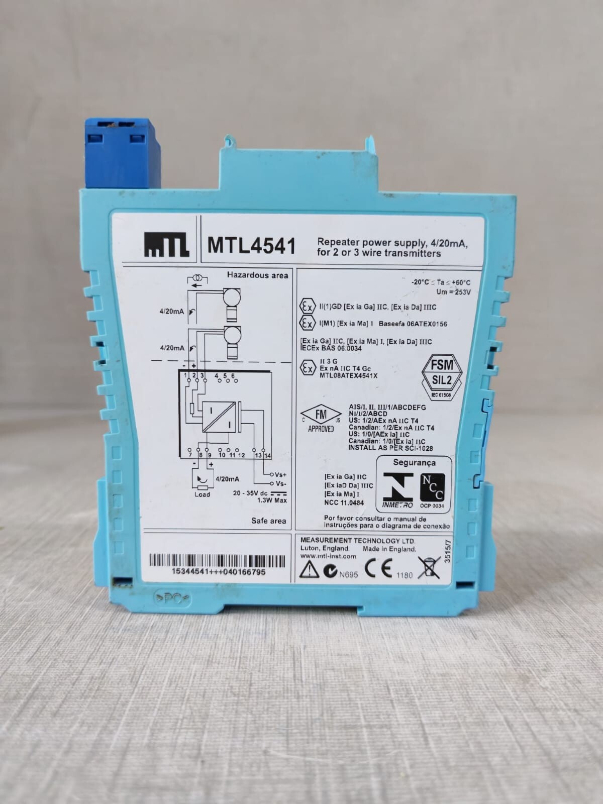 MTL MTL4541 MTL4541 Repeater Power Supply 4/20mA, for 2 or 3 Wire Transmitters 3