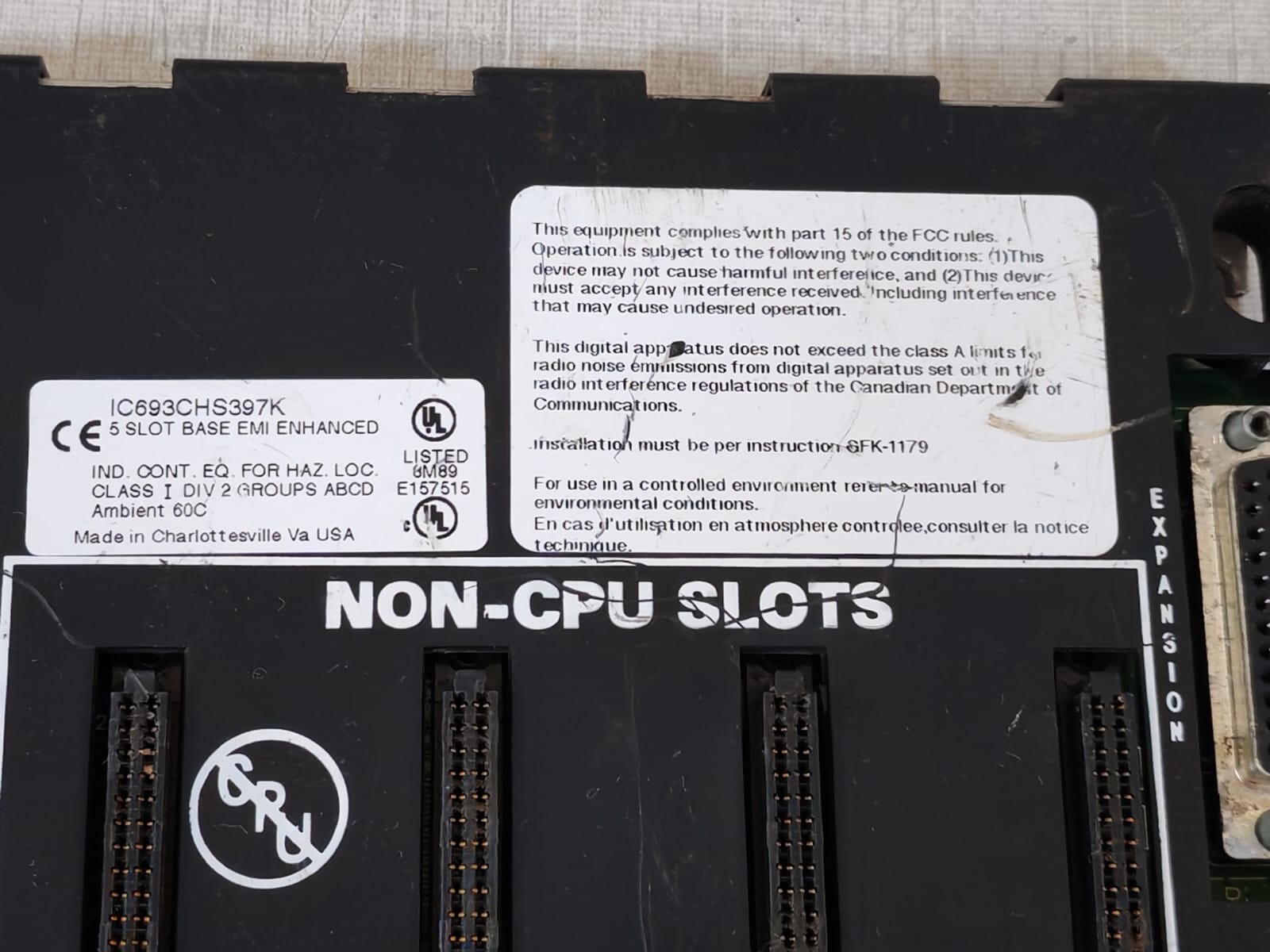 GE Fanuc IC693CHS397K GE Fanuc IC693CHS397K 5-Slot Base Expansion EMI Enhanced 2