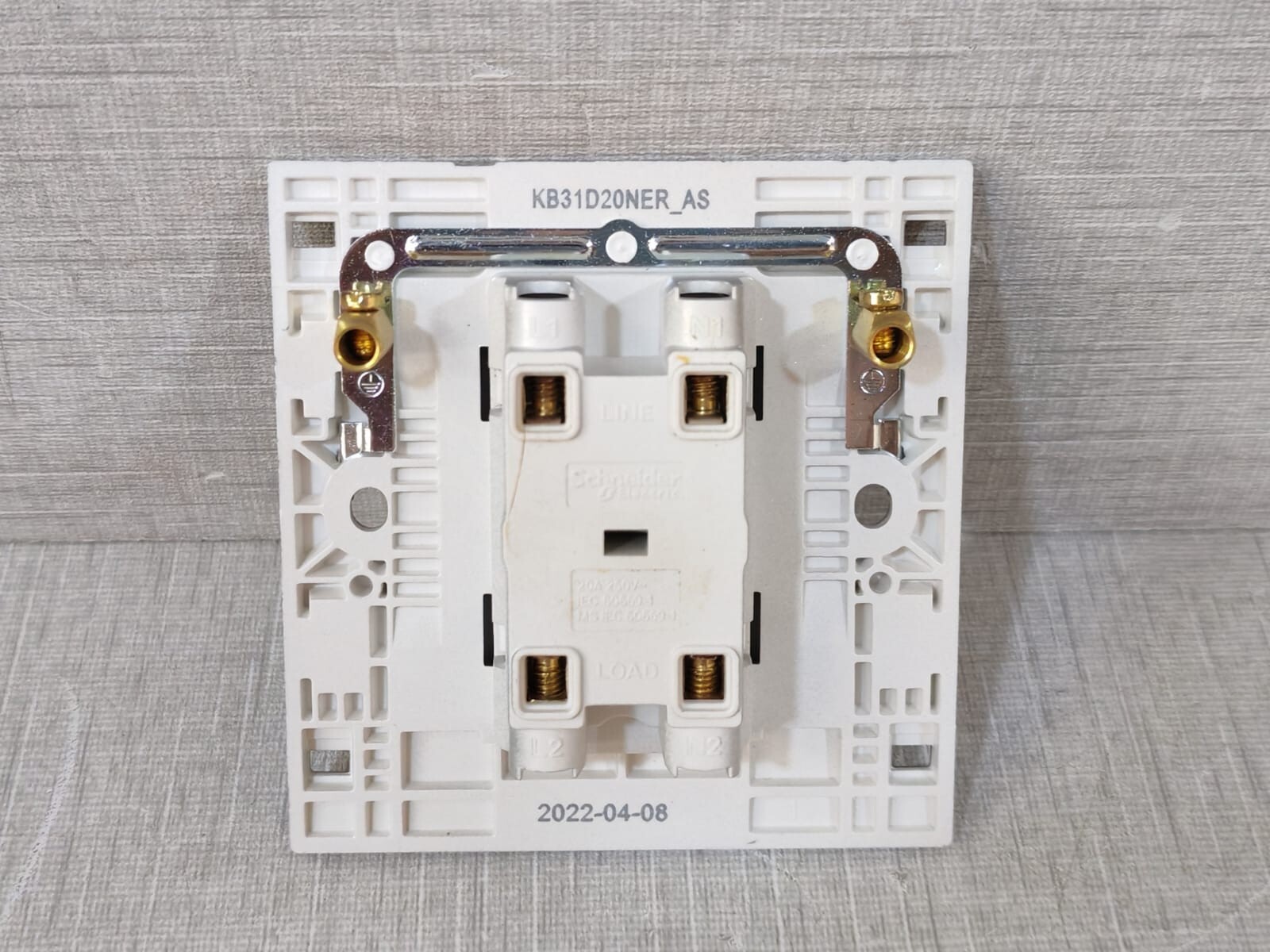 Schneider Electric KB31D20NER_AS_G12 SCHNEIDER ELECTRIC KB31D20NER_AS_G12 VIVACE 1 GANG 1 WAY DP SWITCH-1 9