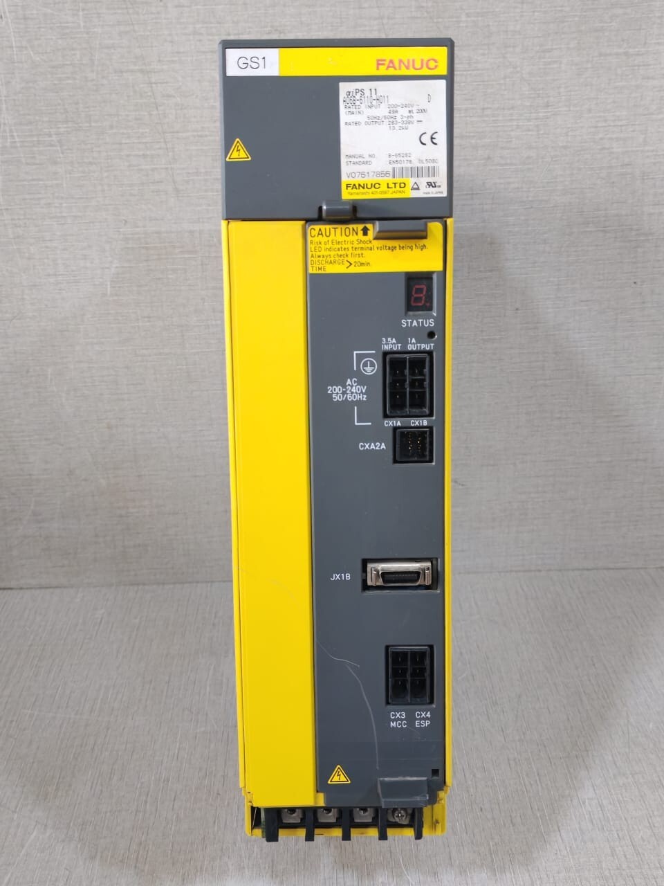 Fanuc A06B-6110-H011 FANUC A06B-6110-H011 SER D POWER SUPPLY- & WITH RUSTY PART 5