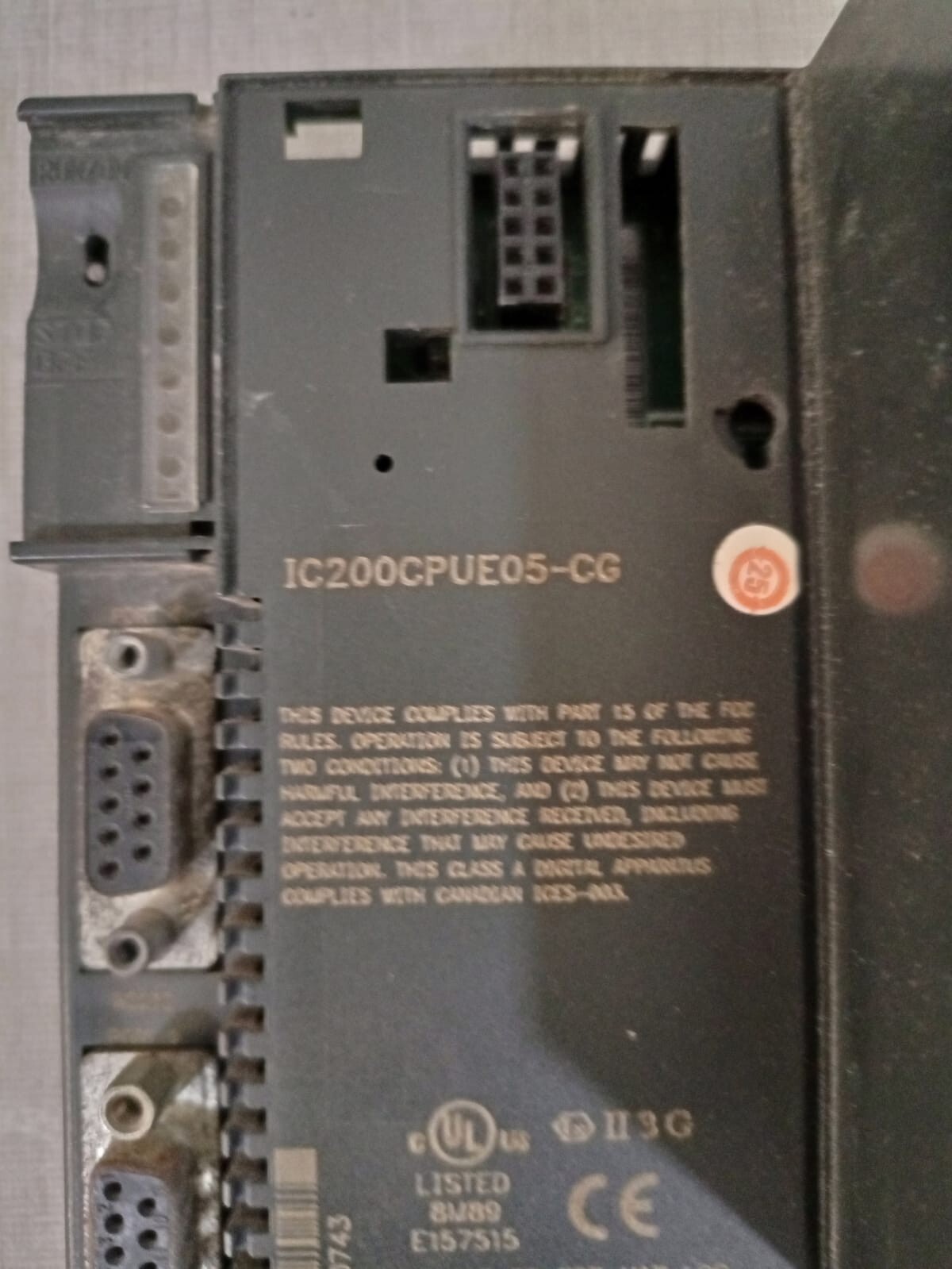 GE IC200PWR102E /CPU IC200CPUE05-CG GE Fanuc VersaMax CPU IC200CPUE05-CG 3