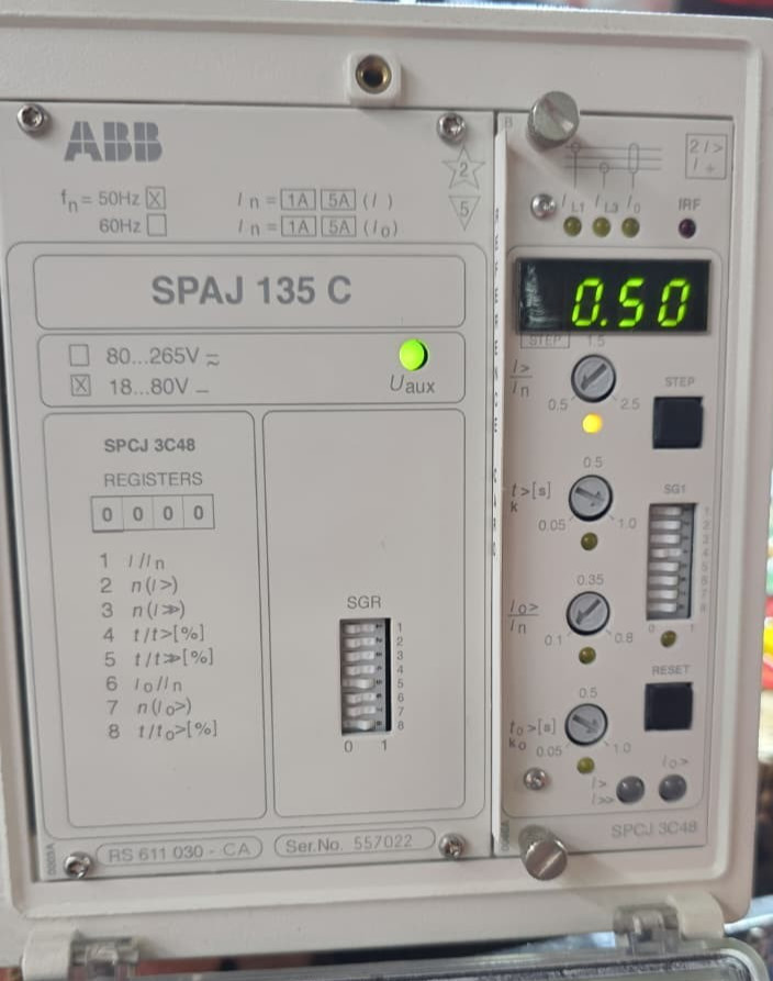 ABB SPAJ 135 C-CA ABB SPAJ 135 C / SPAJ 135 C-CA COMBINED OVERCURRENT & EARTH-FAULT RELAY-TESTED 3