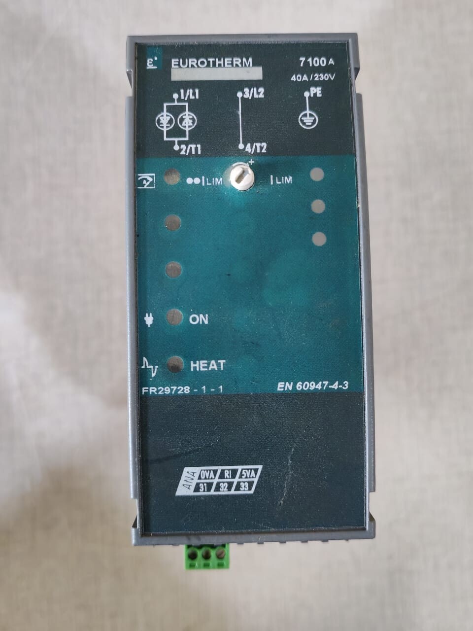 Eurotherm 7100A 40A/230V Eurotherm 7100A Single Phase Power Thyristor Unit 40A/230V 2