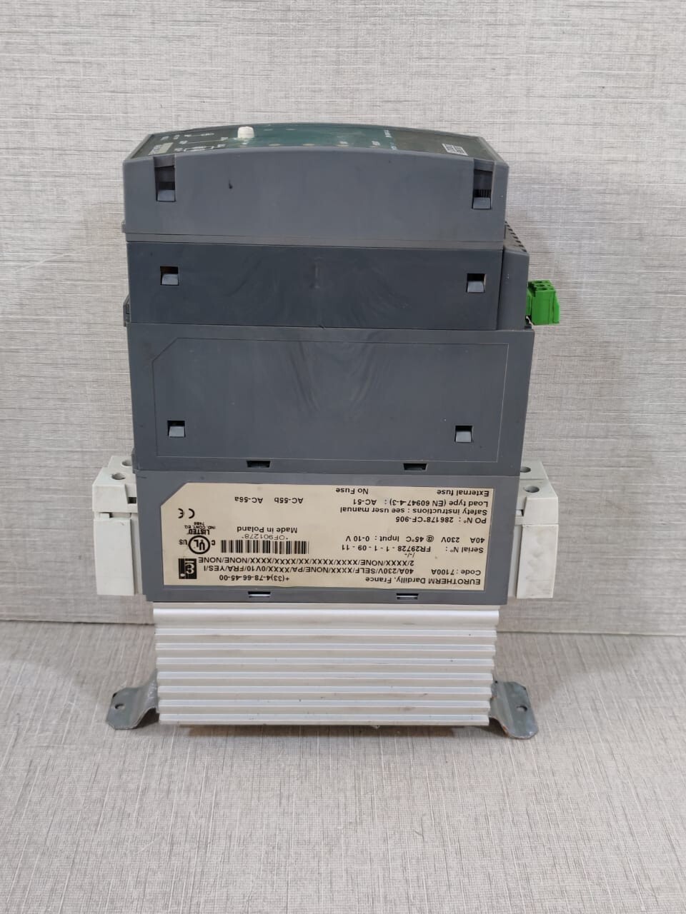 Eurotherm 7100A 40A/230V Eurotherm 7100A Single Phase Power Thyristor Unit 40A/230V 4