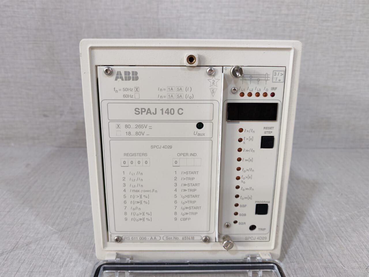 ABB SPAJ-140 ABB SPAJ 140 C-AA REV.E OVERCURRENT & EARTH-FAULT RELAY 2