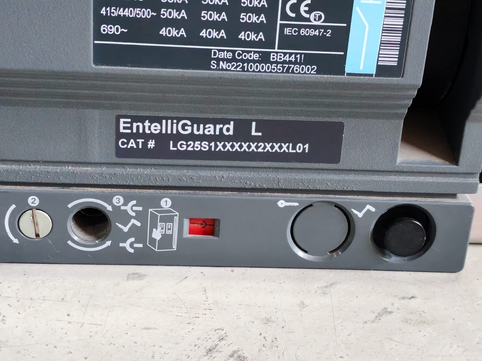 GE LTG00K1XXSFXXXX GE EntelliGuard L LG25S1 LTG00K1XXSFXXXX IN=2500A BB4391 Power Circuit Breaker 5