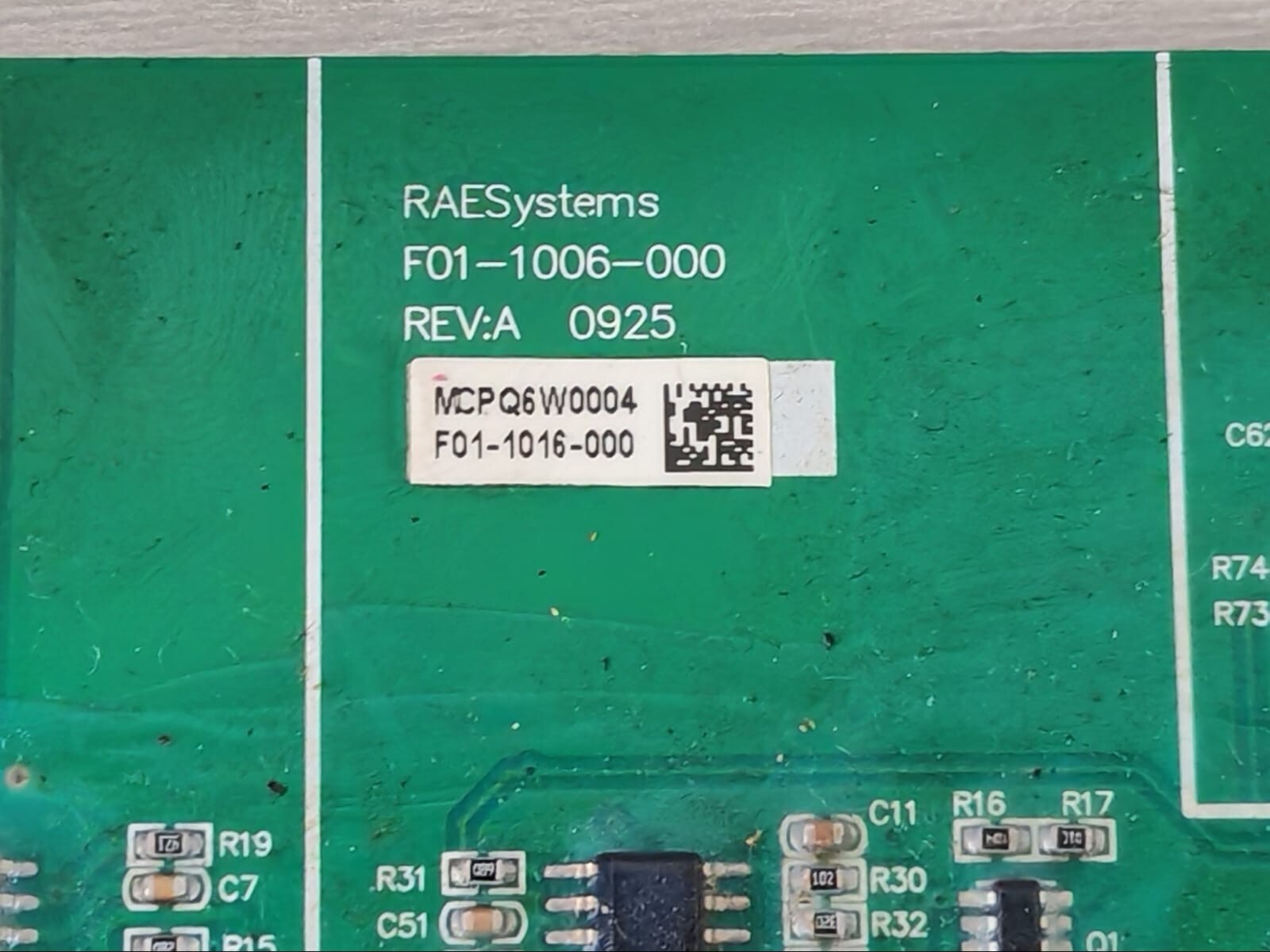 RAE Systems F01-10006-000 RAE Systems F01-10006-000 Rev. A PCB Board 2