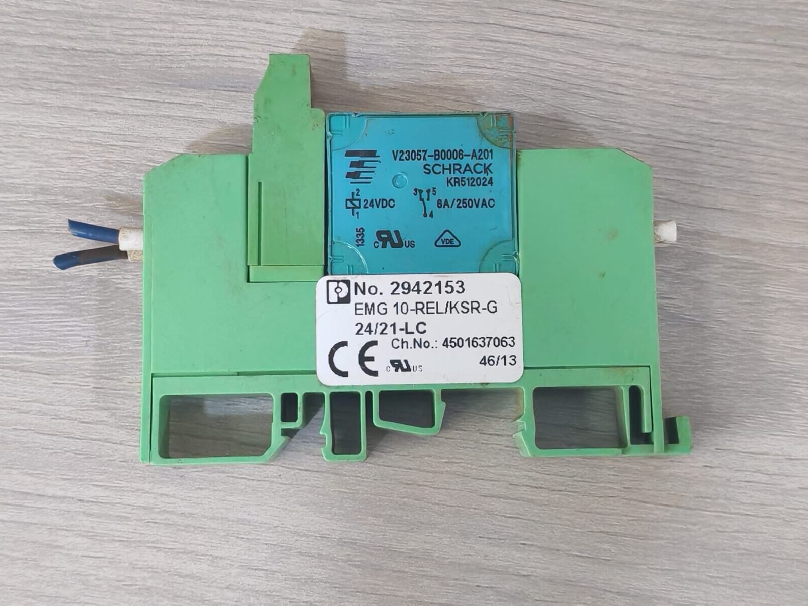 Phoenix Contact EMG-10 Phoenix Contact 2942153 Relay Module EMG 10-REL/KSR-G 24/21-LC 8A 24VDC 4