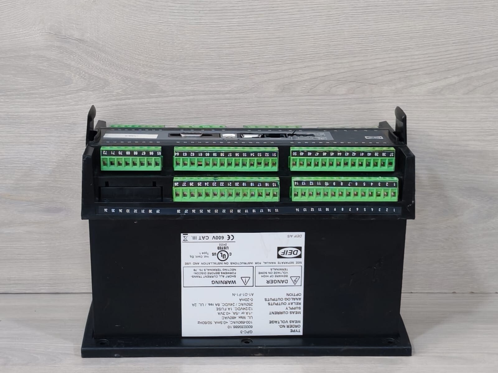 DEIF 600035686.10 DEIF GPC-3 GENERATOR PARALLELING CONTROLLER 600035686.10-WITH PART 6