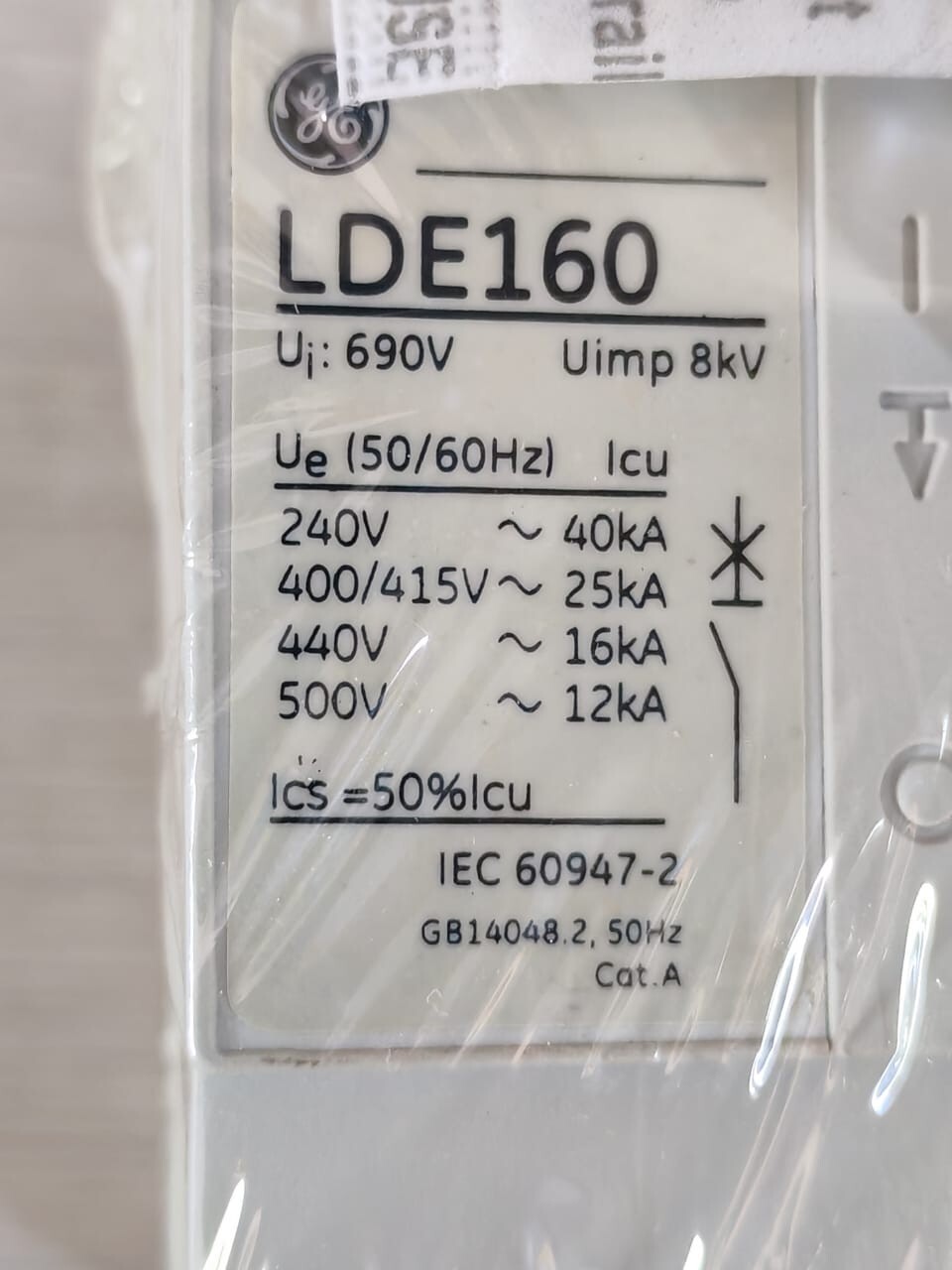 GE LDE35T5F050GF GE LDE160 Record SL LDE35T5F050GF Circuit Breaker 3