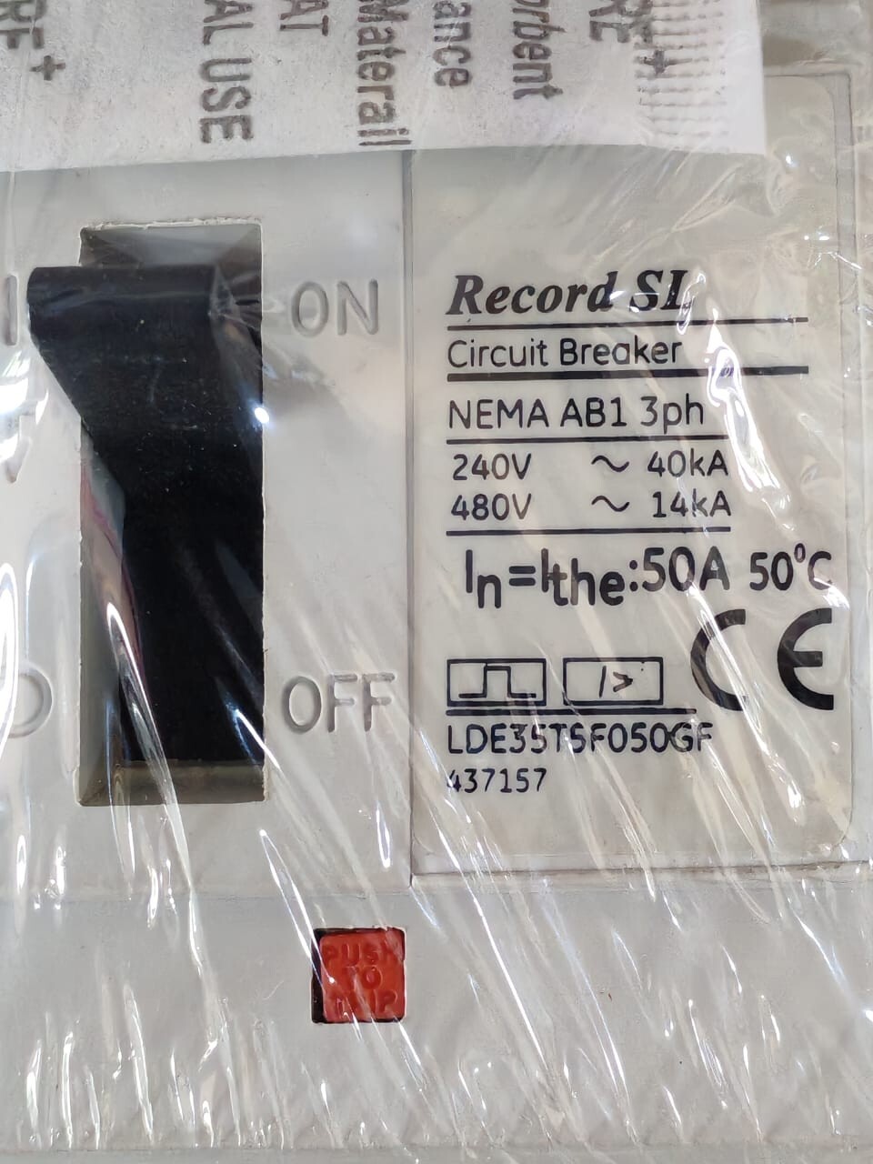 GE LDE35T5F050GF GE LDE160 Record SL LDE35T5F050GF Circuit Breaker 4