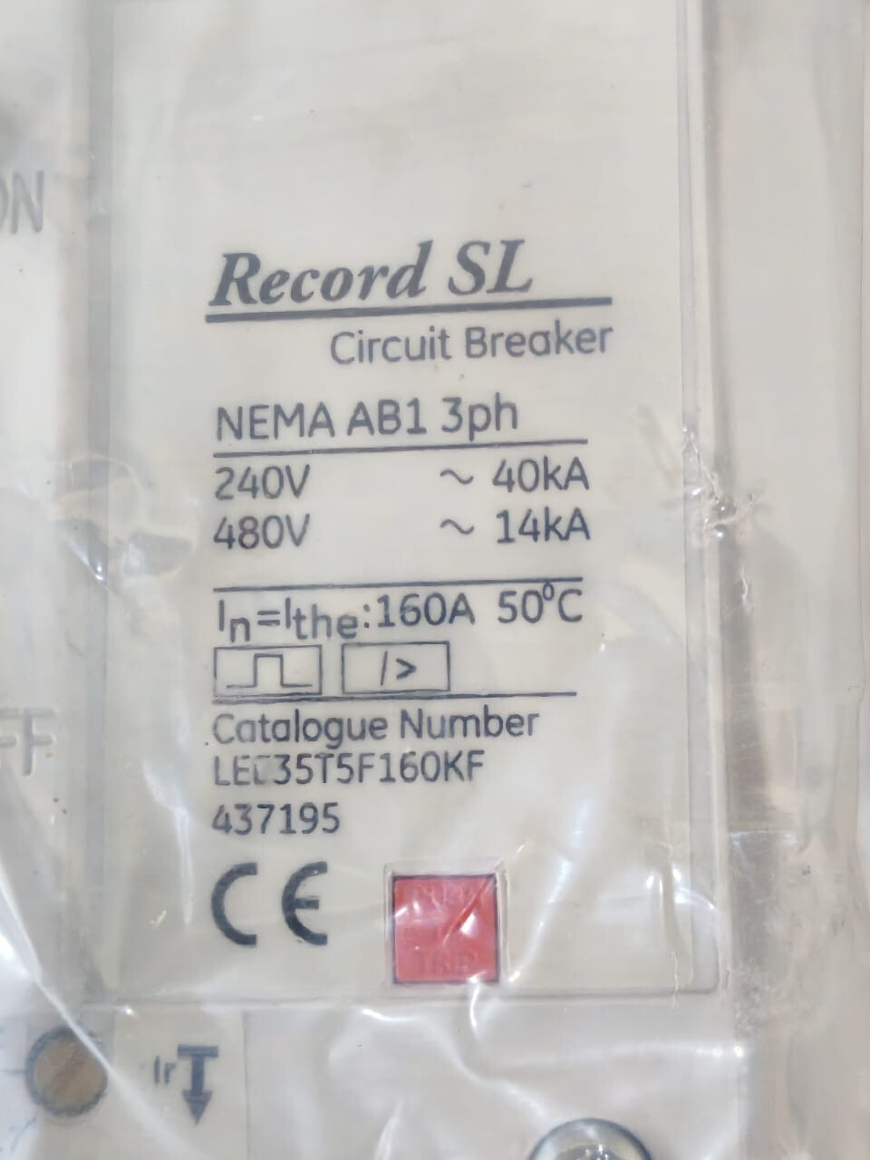 GE LEE35T5F160KF GE LEE250 Record SL LEE35T5F160KF Circuit Breaker 4