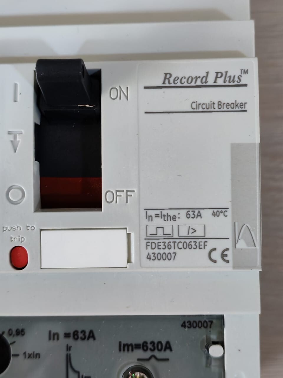 GE FDE36TC063EF GE FD160 Record Plus Circuit Breaker FDE36TC063EF 4