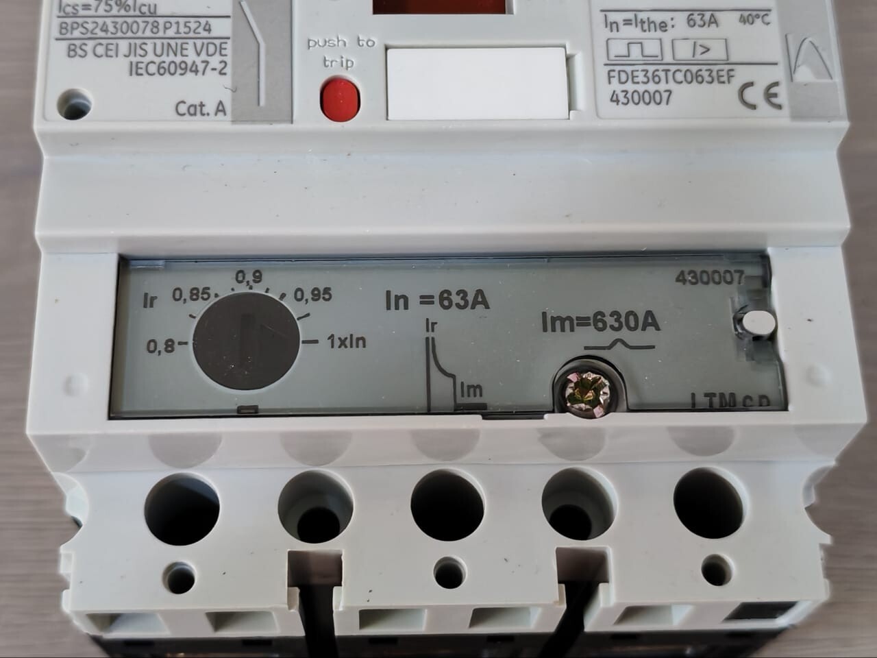 GE FDE36TC063EF GE FD160 Record Plus Circuit Breaker FDE36TC063EF 5