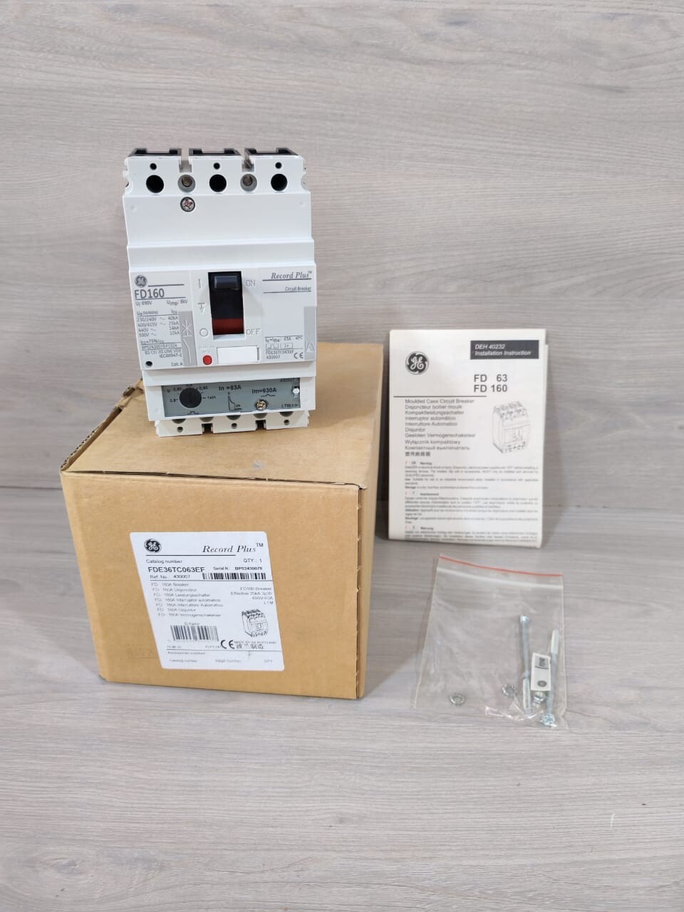 GE FD160 Record Plus Circuit Breaker FDE36TC063EF