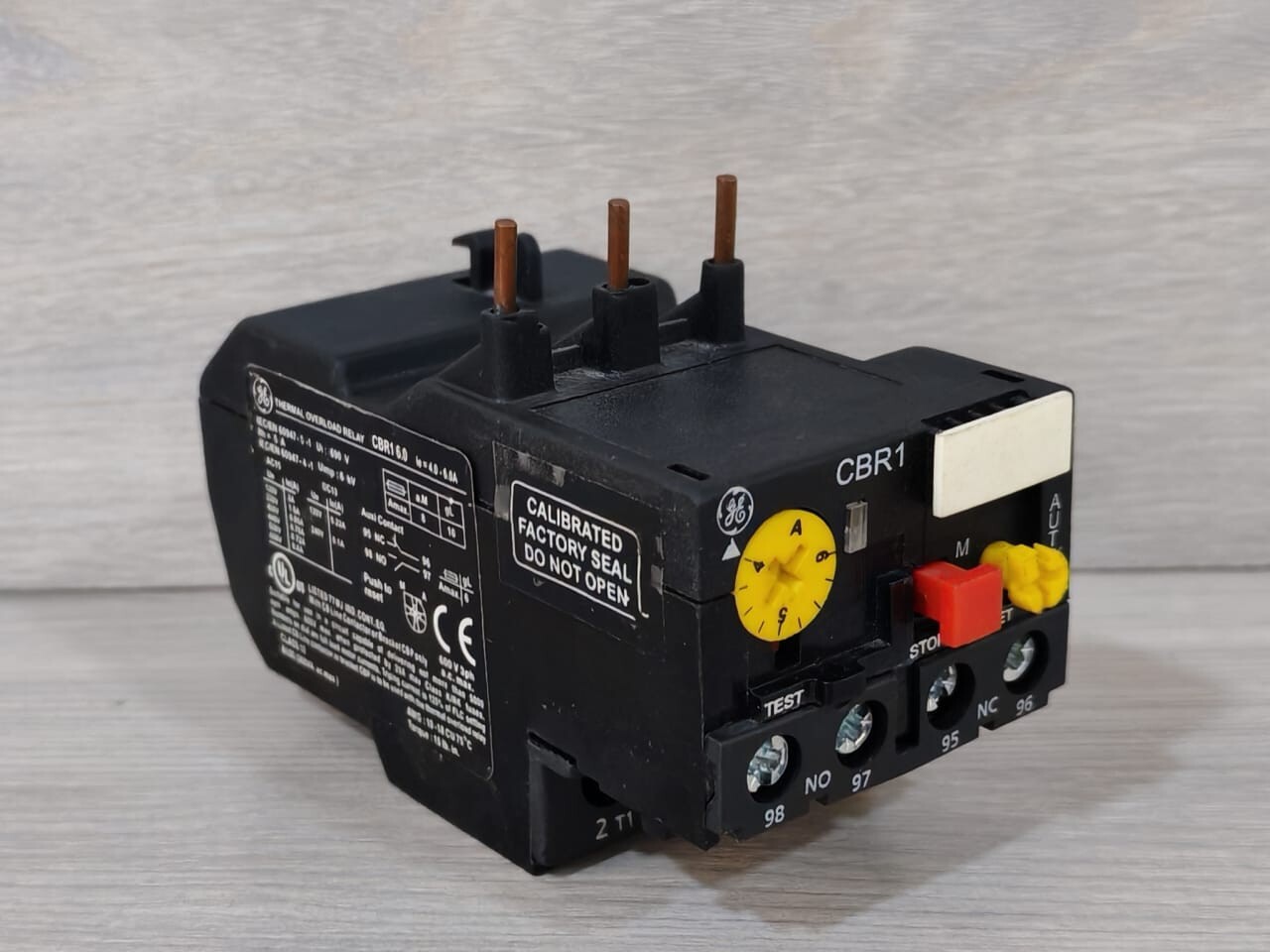 GE CBR1 GENERAL ELECTRIC CBR1 6.0 THERMAL OVERLOAD RELAY 9