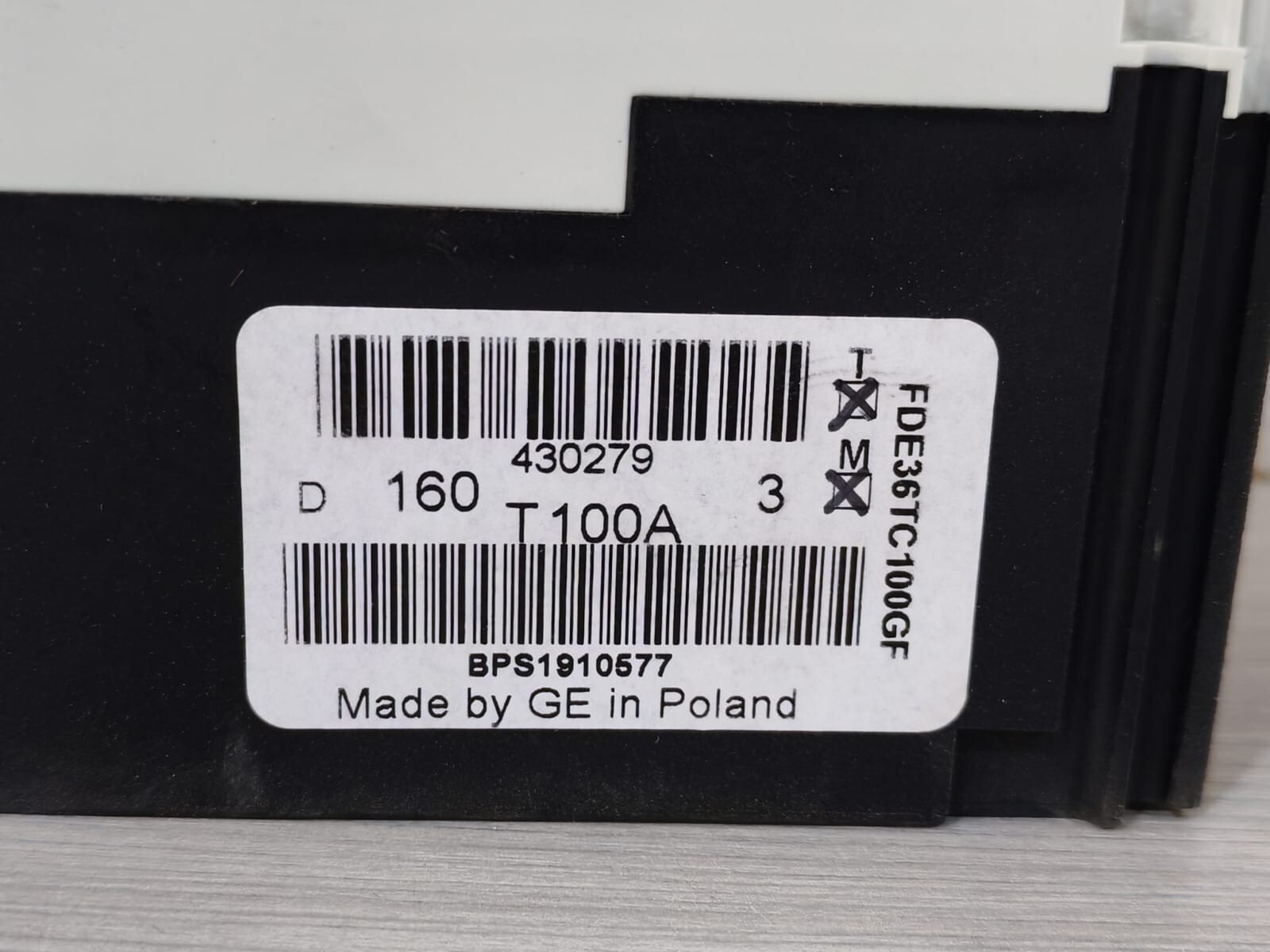 GE FDE36TC100GF GE FD160 Record Plus Circuit Breaker FDE36TC100GF 9