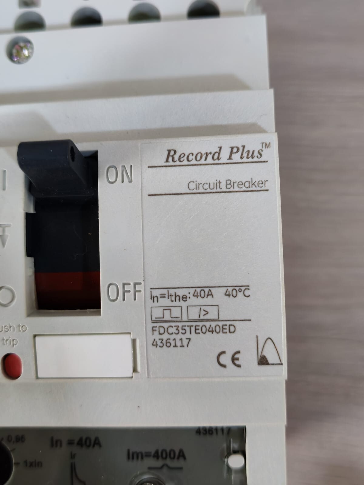 GE FDC35TE040ED GE FD160 Record Plus Circuit Breaker FDC35TE040ED 4