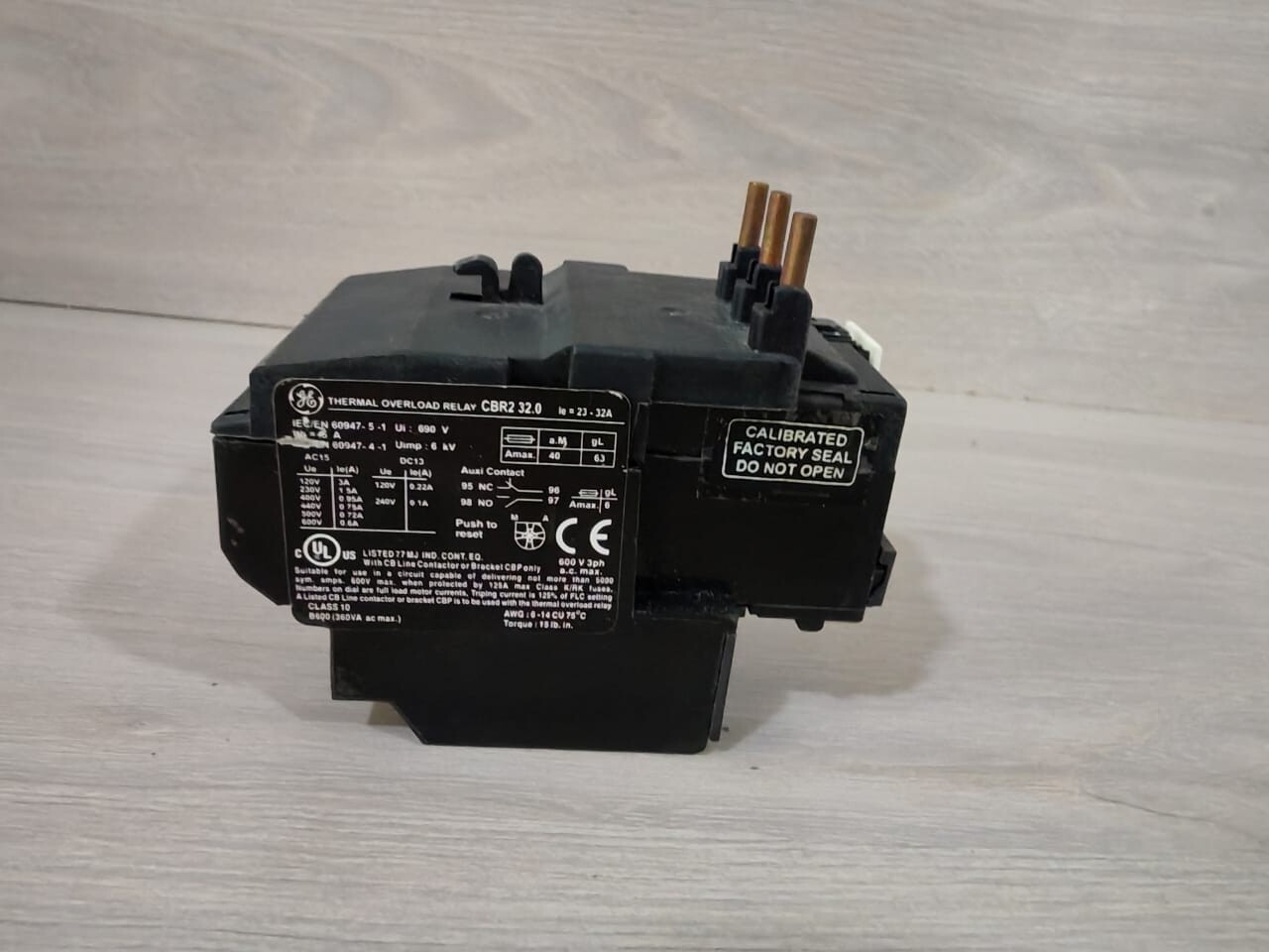 GE 101775 GE CBR2 32,0 THERMAL OVERLOAD RELAY 101775 | 23-32A - PCS. 8
