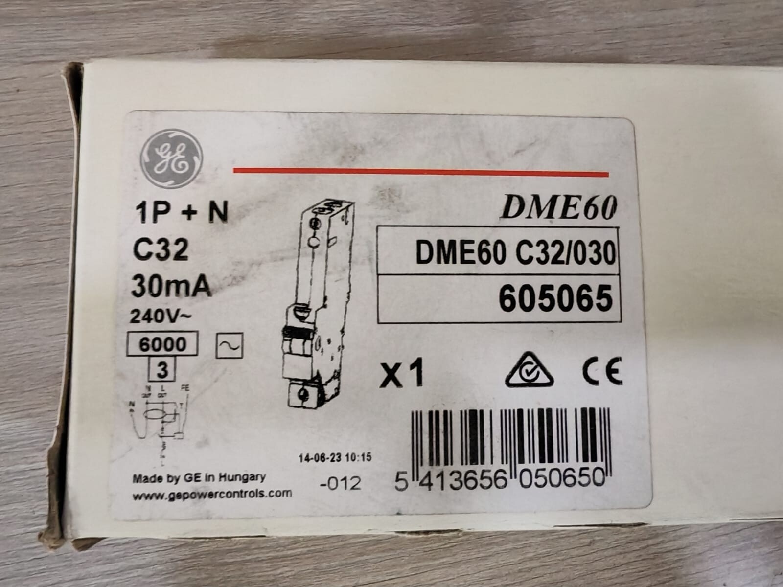 GE DME60 GE DME60 C32/030 1P+N C32 30mA 240V 605065 2