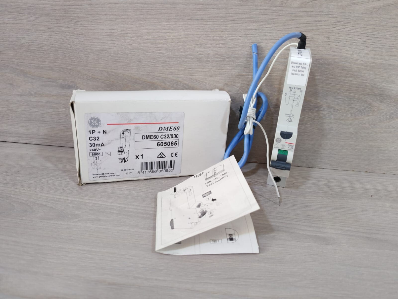 GE DME60 C32/030 1P+N C32 30mA 240V 605065
