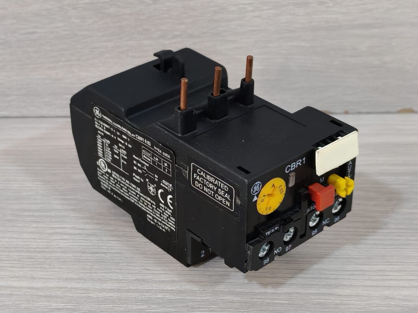 GE 0.63 GENERAL ELECTRIC CBR1 0.63 THERMAL OVERLOAD RELAY 10