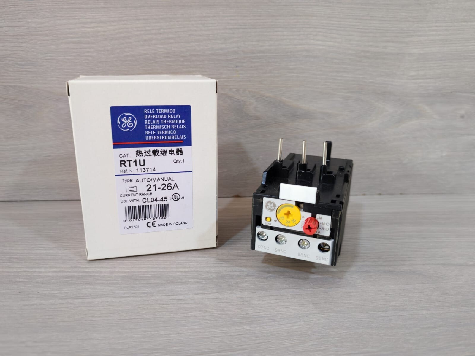 GE RT1U Overcurrent Relay 113714
