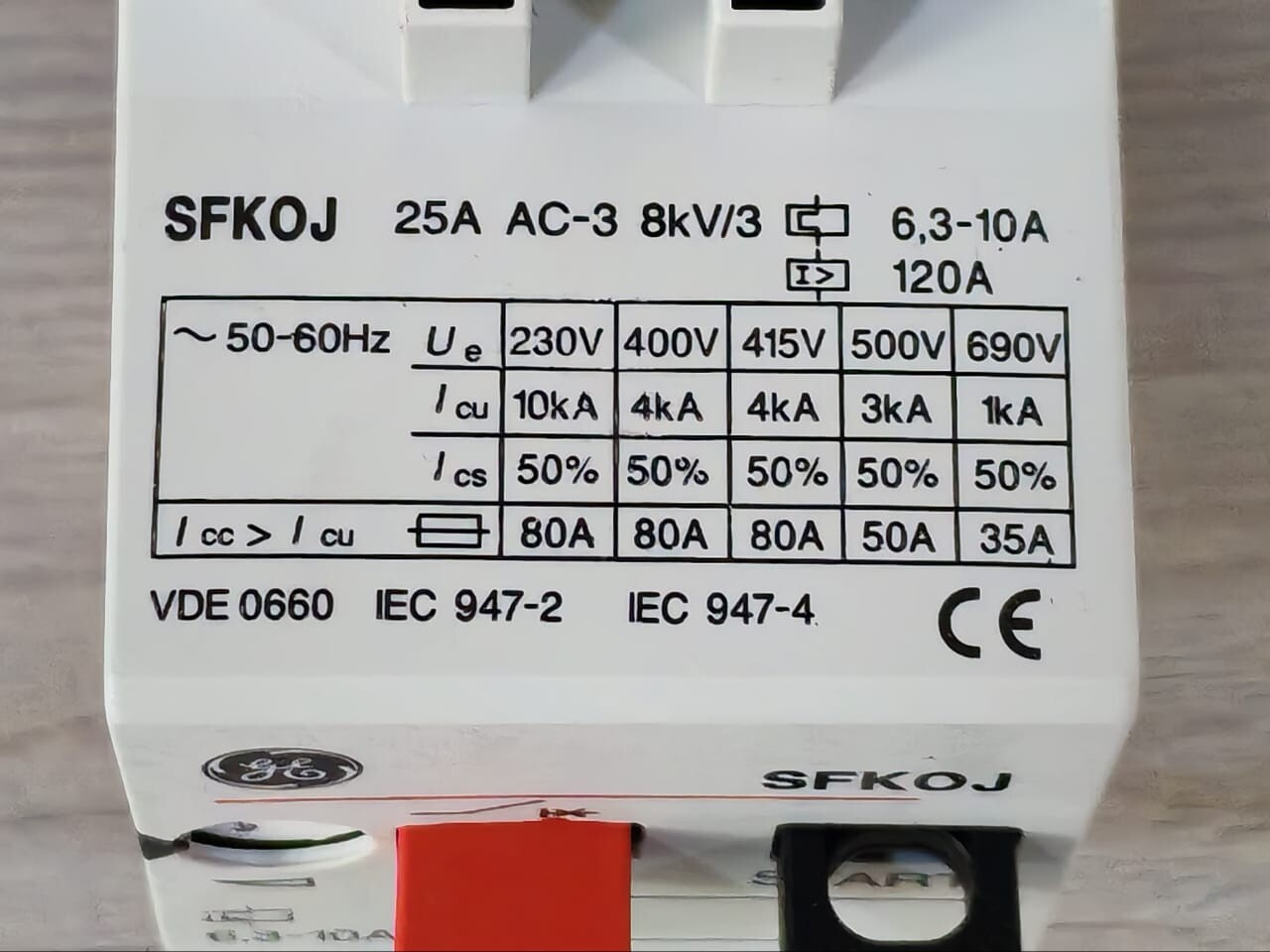 GE 120010 GE SFKOJ Manual Motor Starter 120010 7