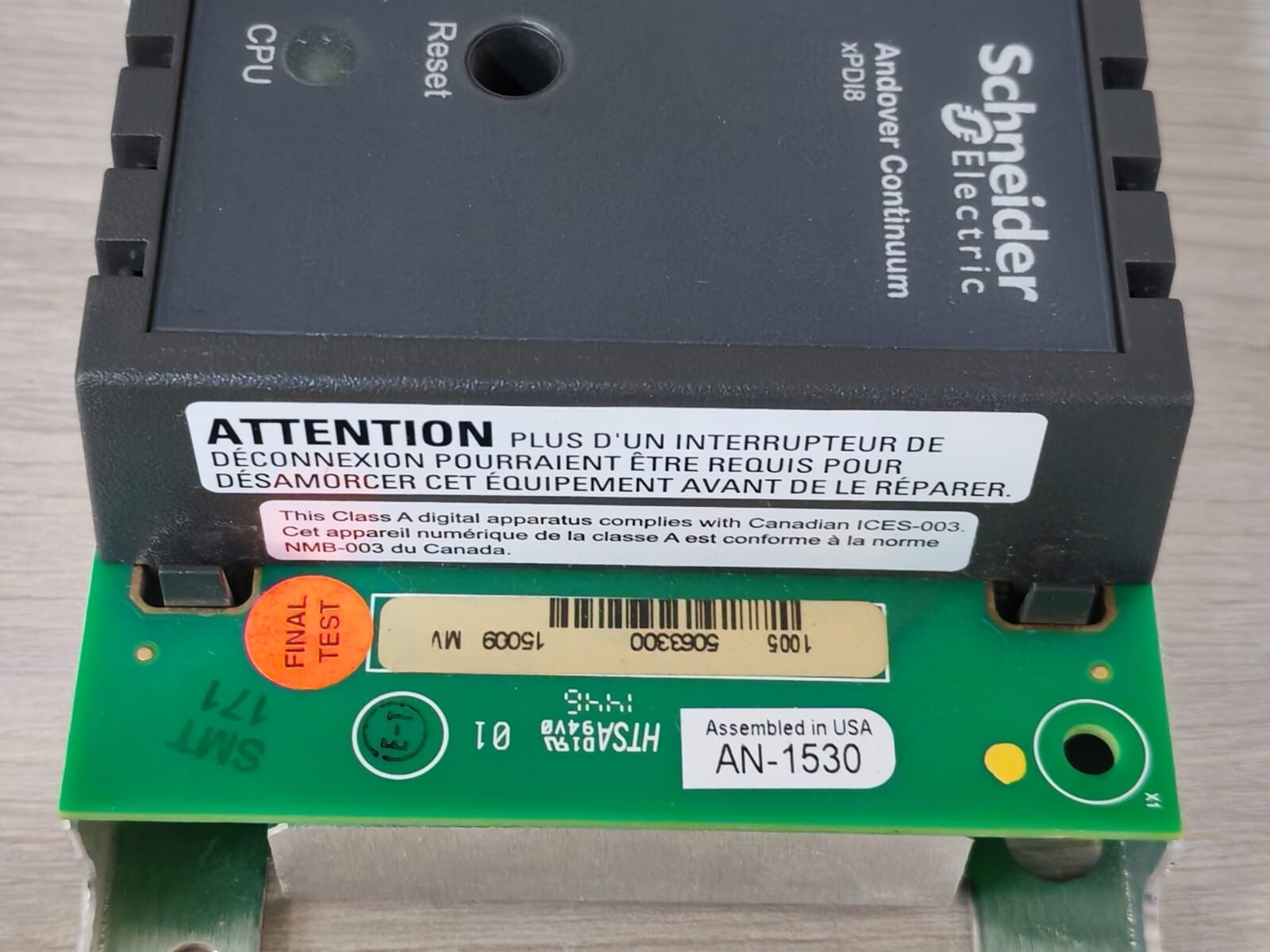 Schneider Electric E.2 SCHNEIDER ELECTRIC XPDI8 ANDOVER CONTINUUM EXPANSION MODULE REV E.2 8