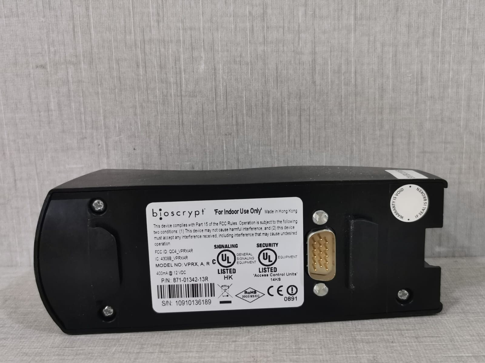 BIOSCRYPT 871-01342-13R BIOSCRYPT VPRX,A R 871-01342-13R L-1 IDENTITY FINGERPRINT READER 8